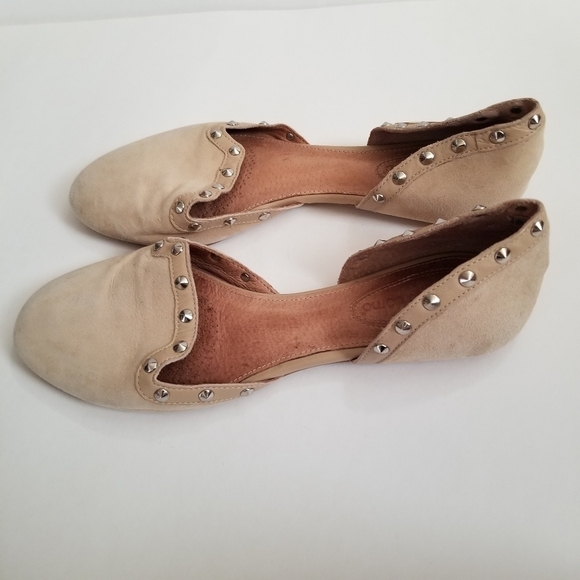 Corso Como D'orsay Studded Slip-on Tan Leather Flats Size 8.5 - Picture 3 of 7